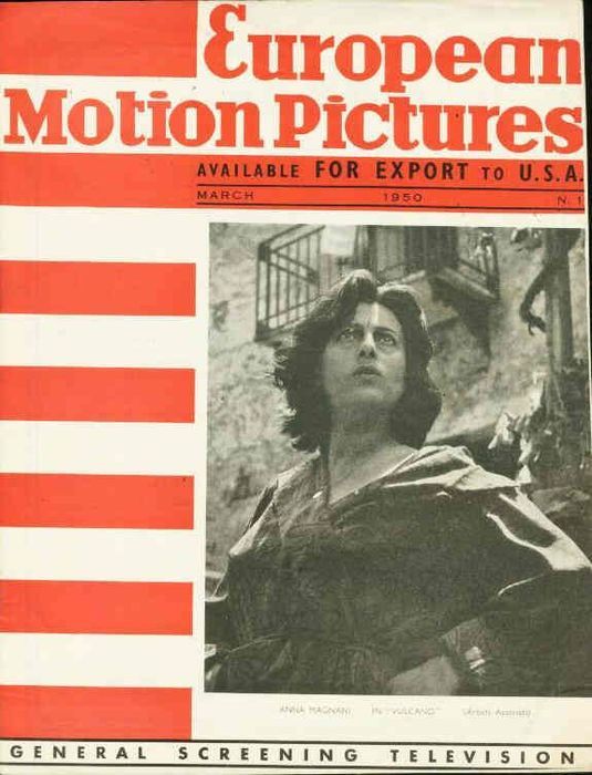 EUROPEAN MOTION PICTURES magazine side cover Issue 1 March 1950